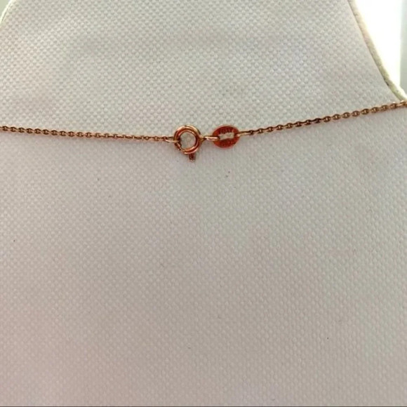 Crystal Pave Pendant Rose Gold 16” Chain - Picture 5 of 5